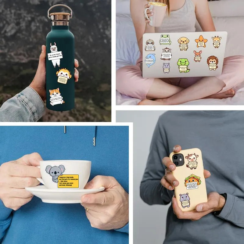 🤗 Positive Emotional Support Buddies Stickers – Inspirational, Waterproof & No Residue🎁 Uplifting Gifts for Kids, Teens, Coworkers & Yourself 😻