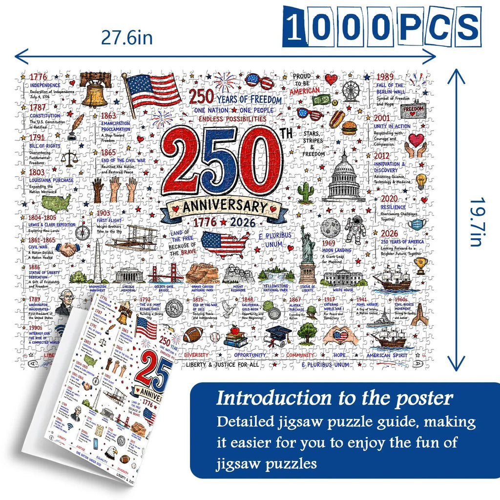 Flash Sale  🧩🦅Patriotic America Jigsaw Puzzle - 1000 Pieces