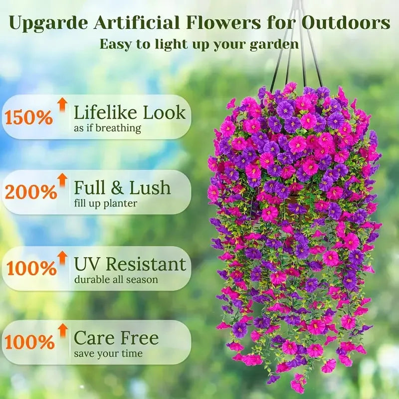 🌺UV Resistant Hanging Artificial Morning Glory Vine 💖