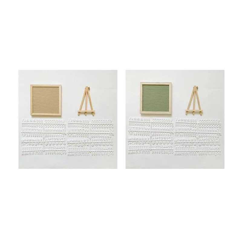 Premium Wooden Felt Letter Board with Stand