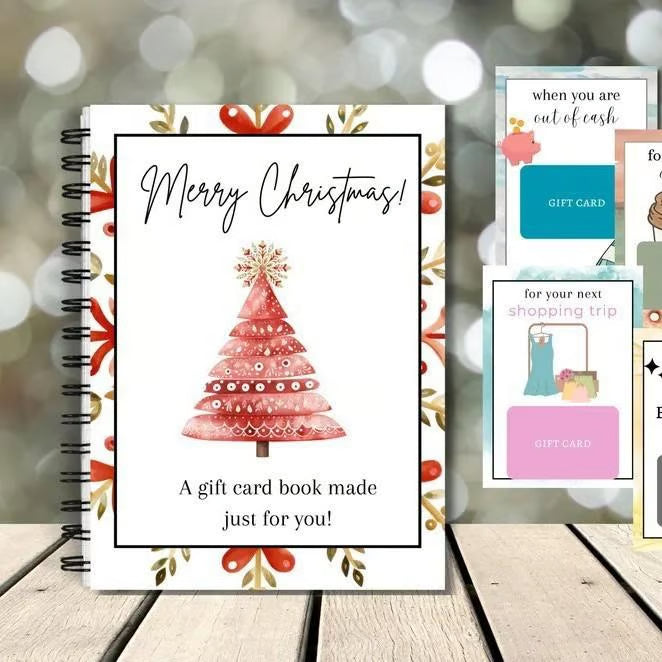 ✨🎁DIY Spiral Bound Christmas Gift Card Album Book