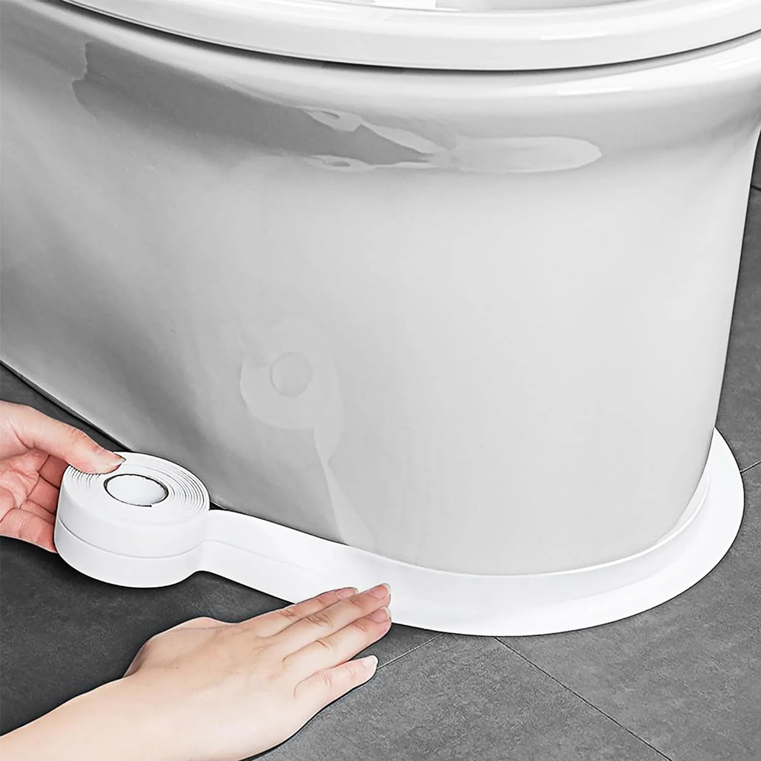 Self-adhesive, waterproof white sealing tape – 3.2 m – Durable sealing for bathroom and kitchen