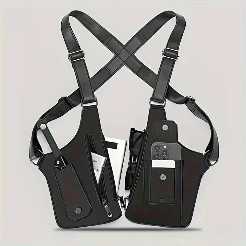 Premium Leather Adjustable Underarm Shoulder Bag for Men & Women