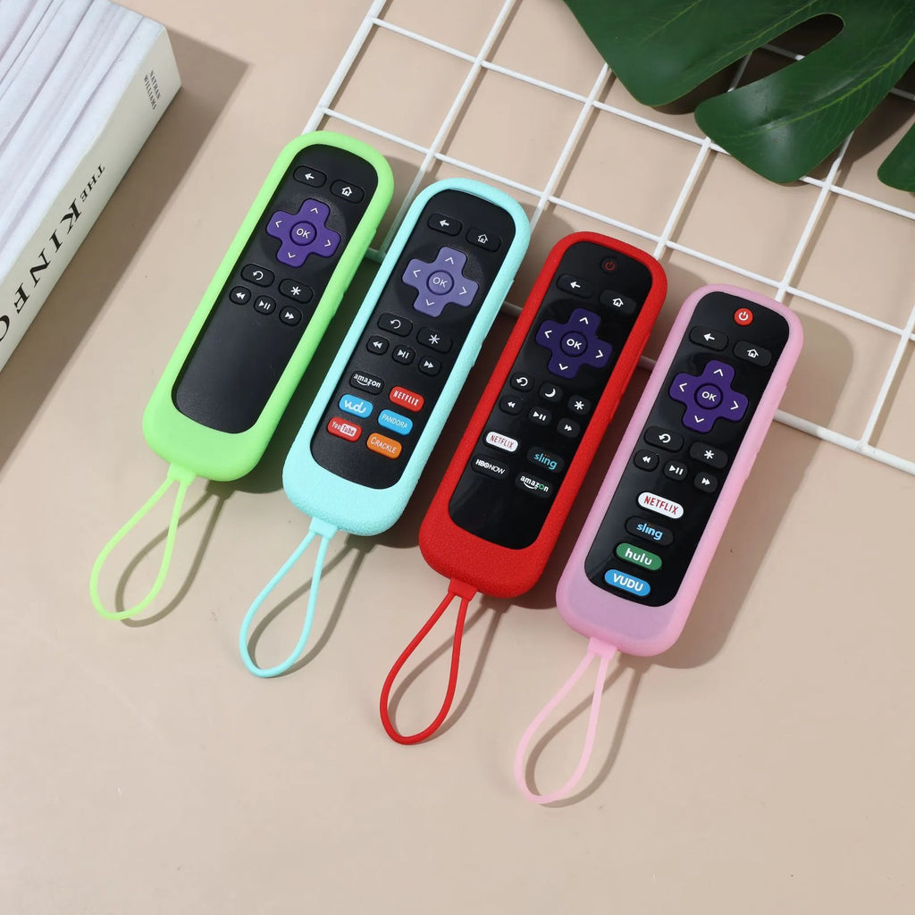 🏆Flash Sale⚡ 50K+ SOLD! Almost Gone-Universal Remote Control Holder with Lanyard – Thickened Anti-Slip & Shockproof Silicone Cover