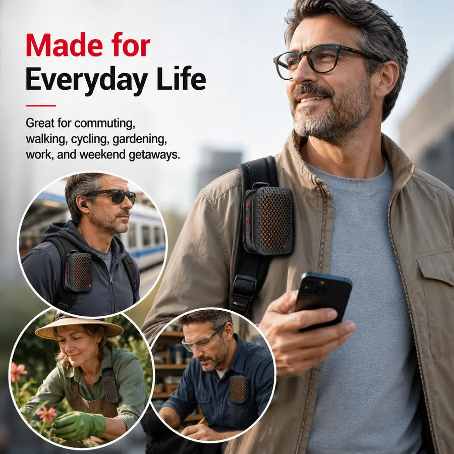 M3 🎵Portable Bluetooth Speaker, TWS Stereo Sound, IPX7 Waterproof, Magnetic Clip-On Wearable Speaker