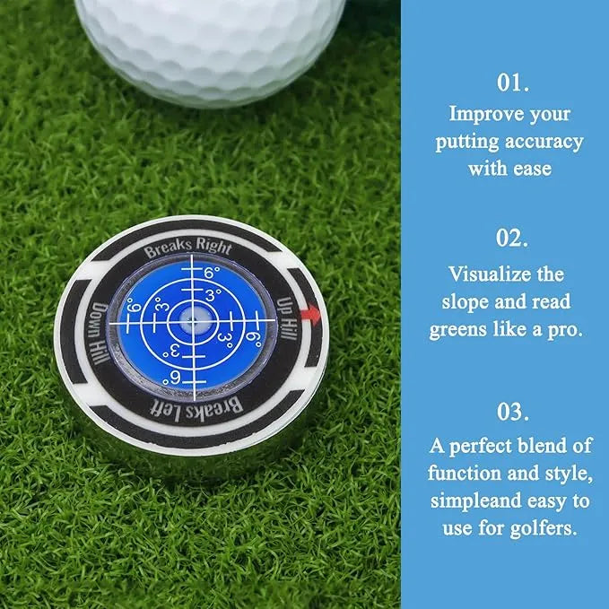 🎁🔥Golf Hat Clip Ball Marker with High Precision Green Reading Aid Golf Accessories for Men Women