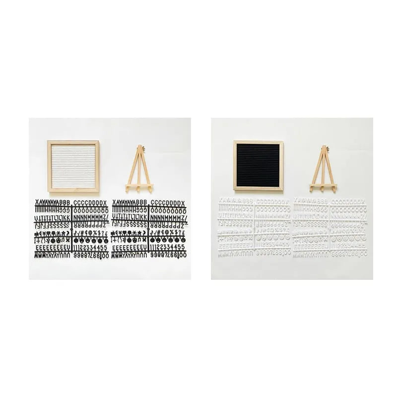 Premium Wooden Felt Letter Board with Stand