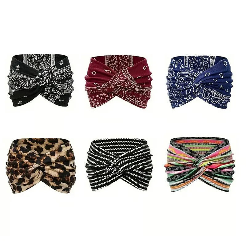 Bohemian style paisley sports headband