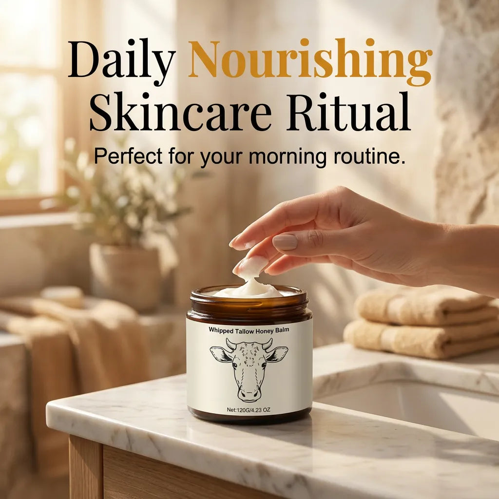 👍Highly Recommended: Organic Grass-Fed Tallow & Honey Whipped Balm🧴