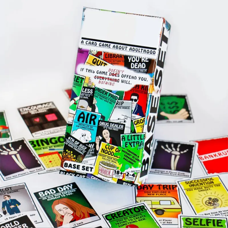 A Game About Adulthood – Darkly Humorous Party Card Game for Adults, Life Simulation, Wealth Building, Retirement & Graveyard Revenge