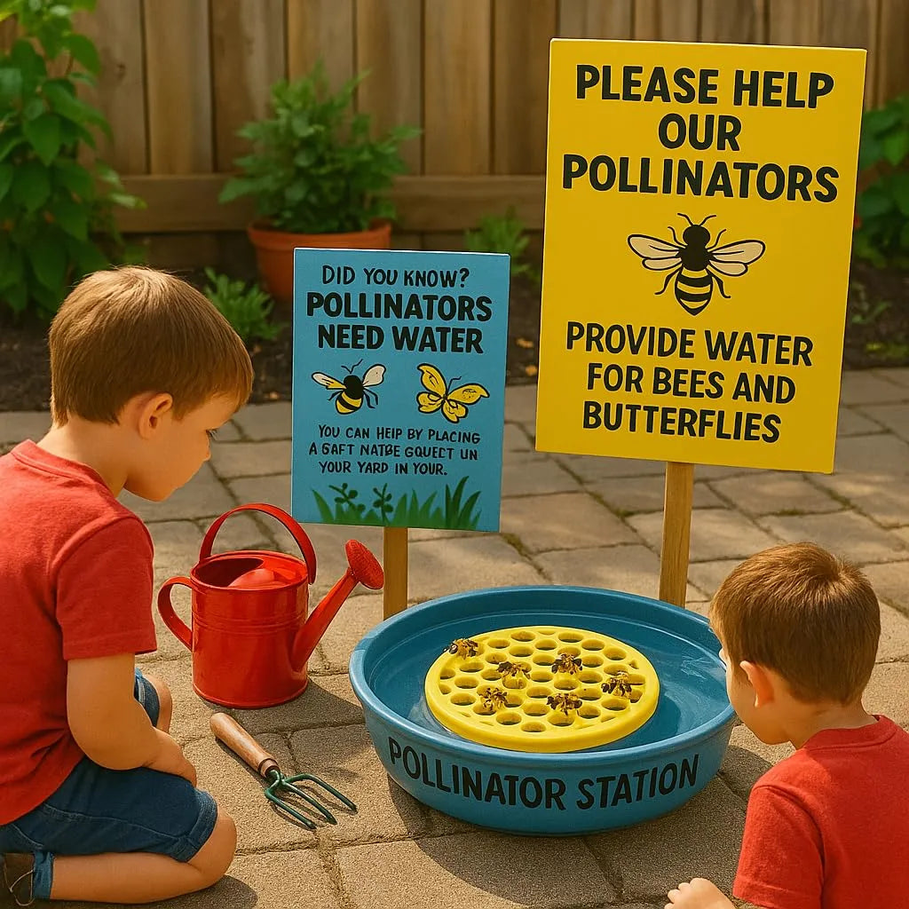 🐝 Floating Bee Station - Bee-Friendly Hydration Station