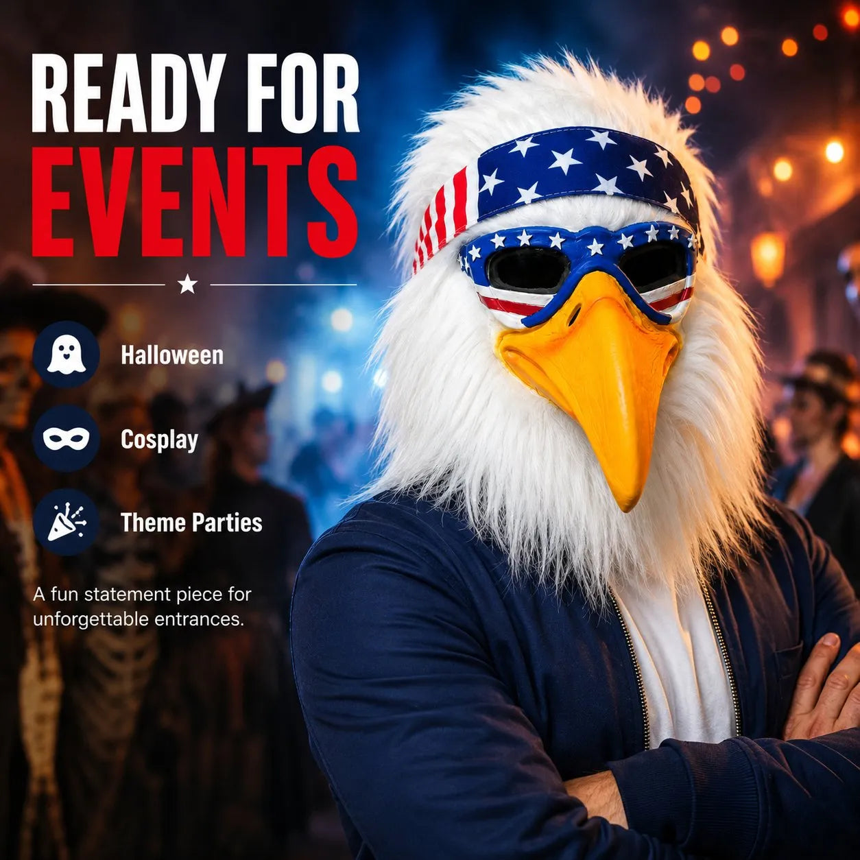 the viral bald eagle mask