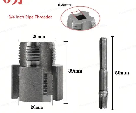 Integrated Internal & External Pipe Threading Tool