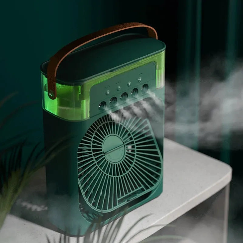 Portable desktop misting fan