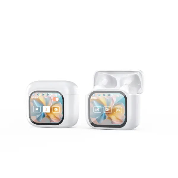 AI Translator Earbuds with Smart Display