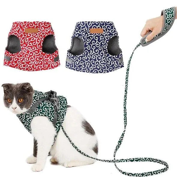 CAT VEST HARNESS AND LEASH SET
