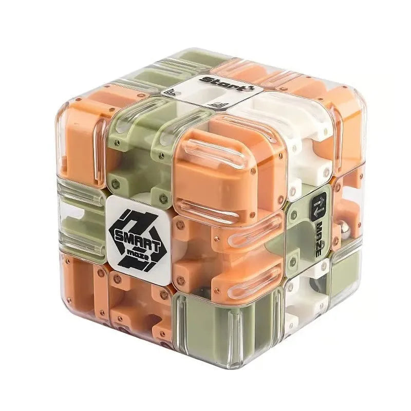 3D Rolling Ball Maze Cube