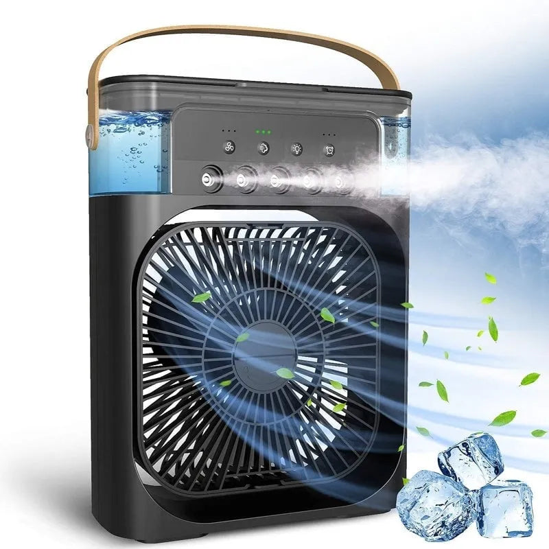 Portable desktop misting fan