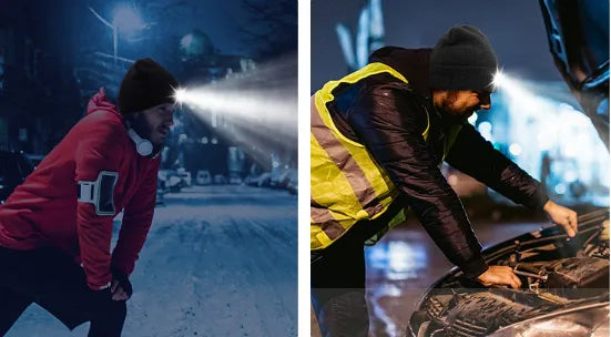 🎄LED illuminated headlamp for knitted hats