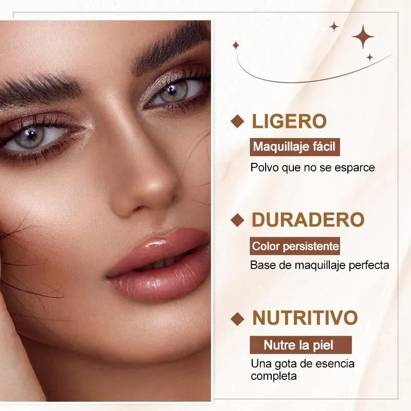 Concealer stick foundation, double-ended with built-in brush, moisturizing and lightweight