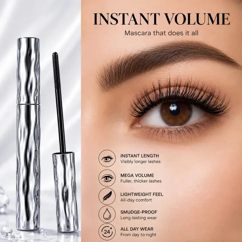 Volumizing Lengthening Smudge-Proof Mascara with Nourishing Formula👁️✨