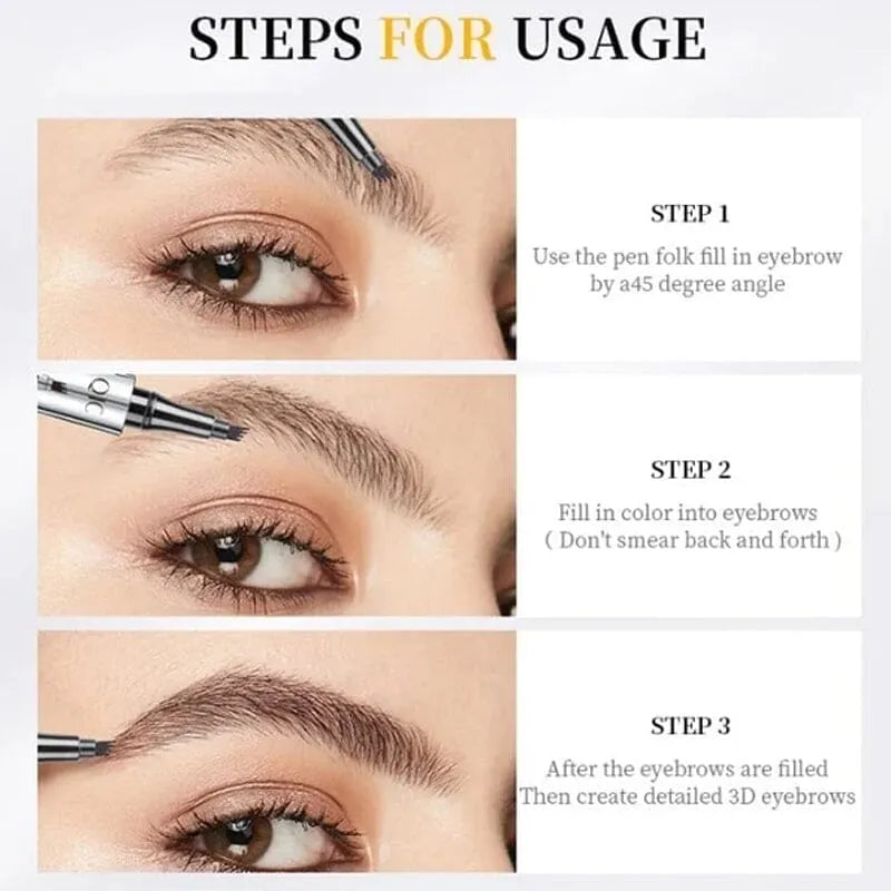 BUY 1 GET 1 FREE(🎉 2 PCS)🎉High Quality 3D Waterproof Microblading Eyebrow Pen 4 Fork Tip Tattoo Pencil