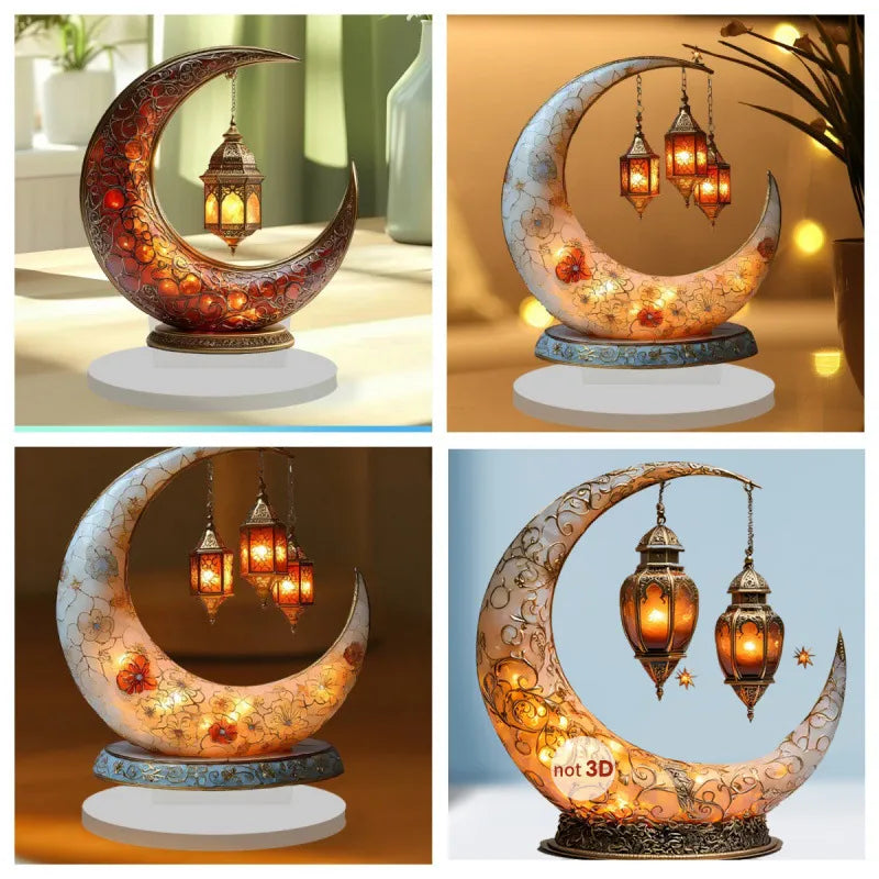 🕌2D Mosque Moon Ornament🌙Ramadan Festival
