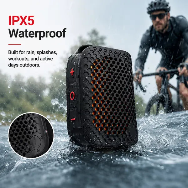 M3 🎵Portable Bluetooth Speaker, TWS Stereo Sound, IPX7 Waterproof, Magnetic Clip-On Wearable Speaker