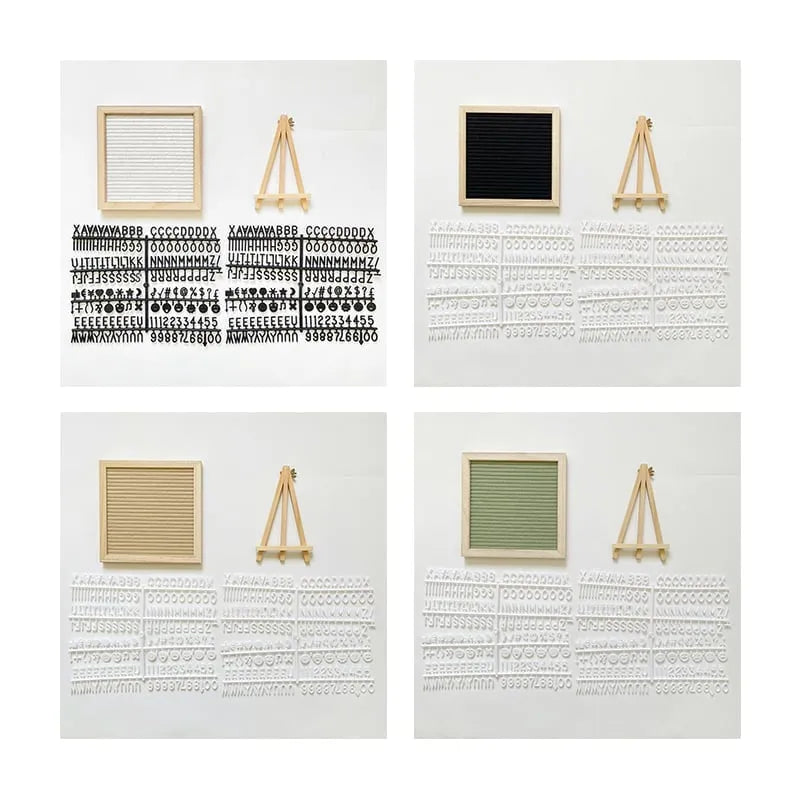 Premium Wooden Felt Letter Board with Stand