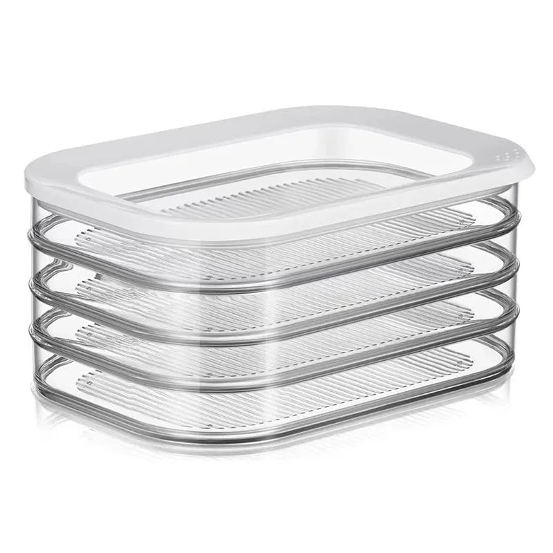 Multi-Layer Food Storage Box with Lid