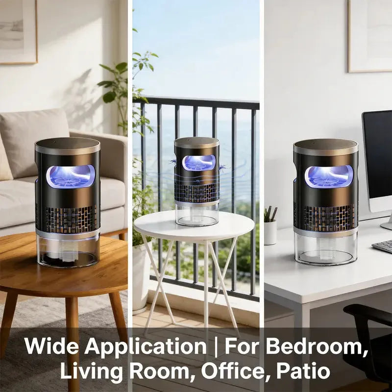 Indoor Insect Trap with Light and Suction Non Zapper Flying Bug Catcher for Mosquitoes Fruit Flies Gnats and Moths