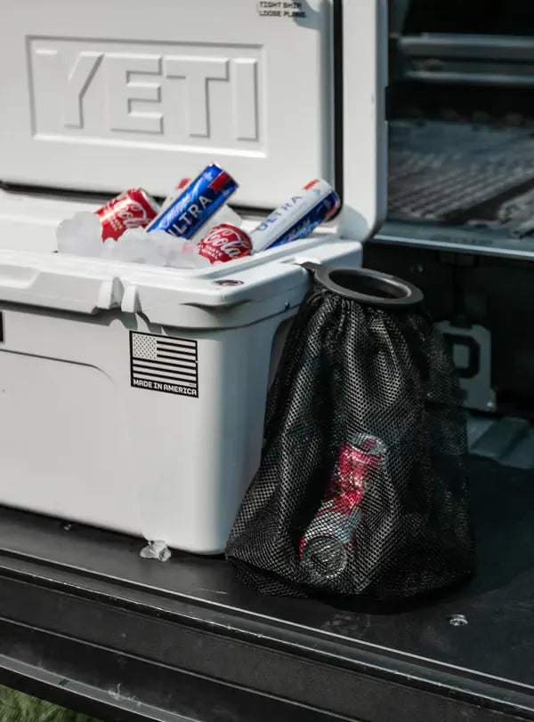 Cooler Can - Outdoor Cooler Trash Can Accessory - Matte Black Finish