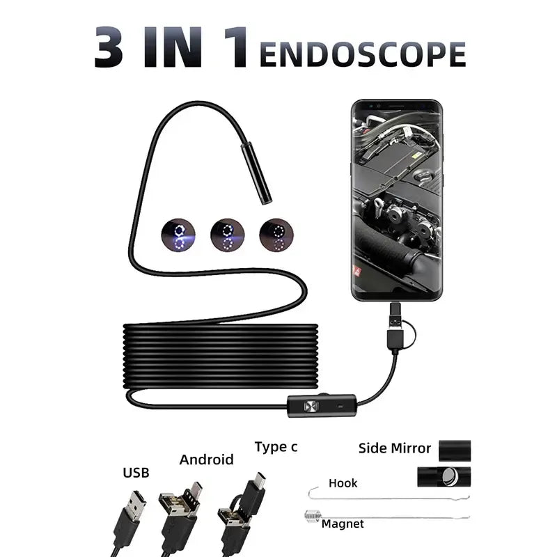 🔥🔦Waterproof Industrial Endoscope Camera