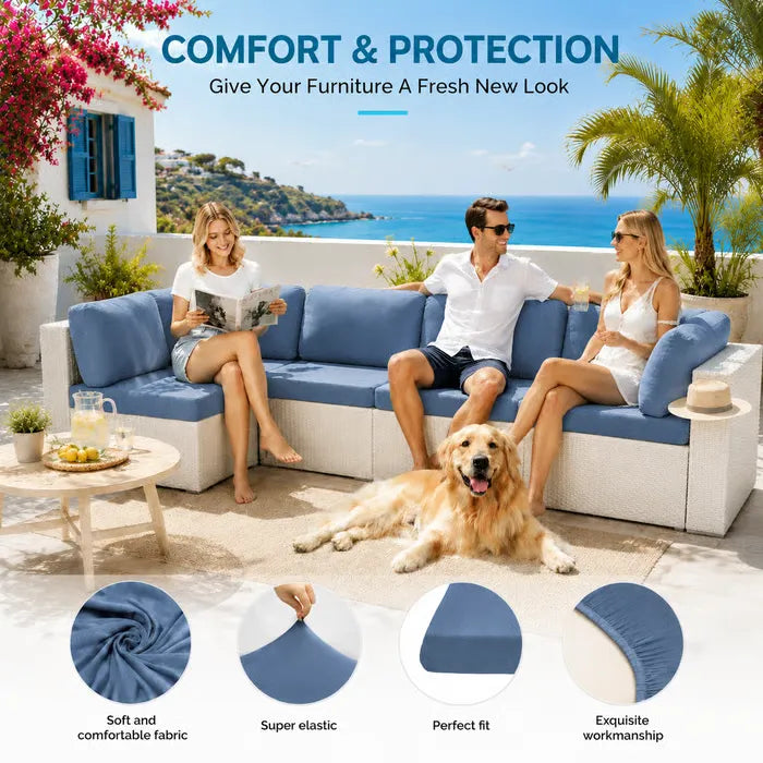 Stretch Sofa Cushion Covers Set (4 / 8 / 12/ 16 PCS)
