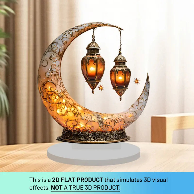 🕌2D Mosque Moon Ornament🌙Ramadan Festival
