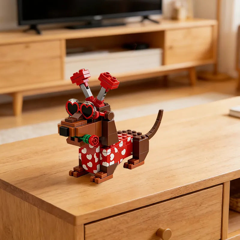 💖 2026 Valentine’s Day Exclusive Dachshund Brick Set 🐕