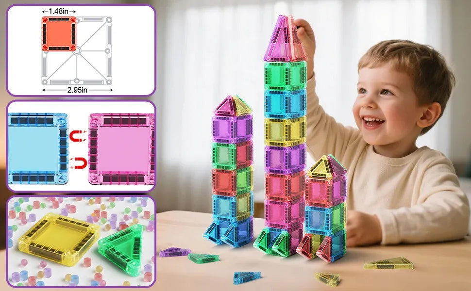Magnetic Tiles Building Blocks Set