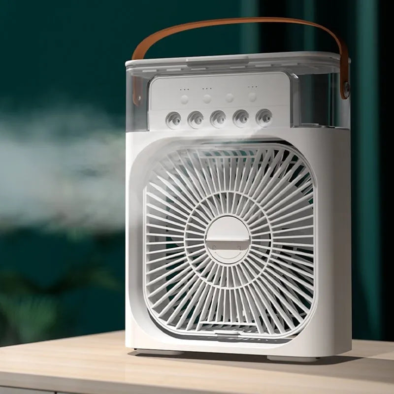Portable desktop misting fan