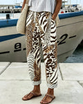 ✨Leopard and Zebra Print Casual Long Pants
