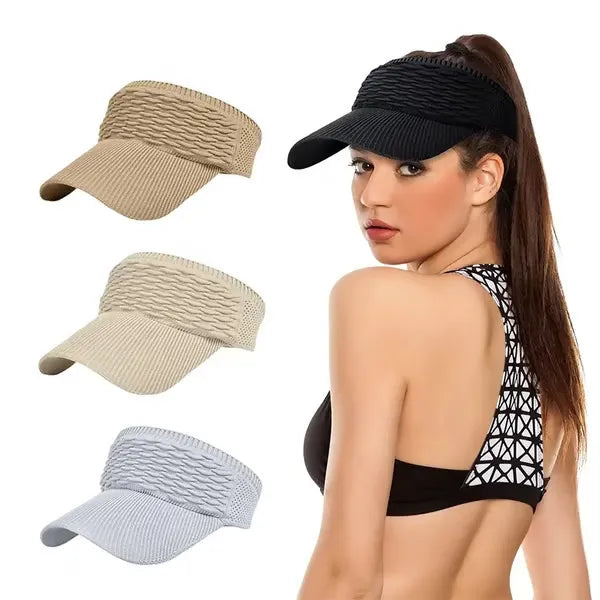 🌓Last Day 49% OFF-2-Pack Women's High Ponytail Sun Visor Hats