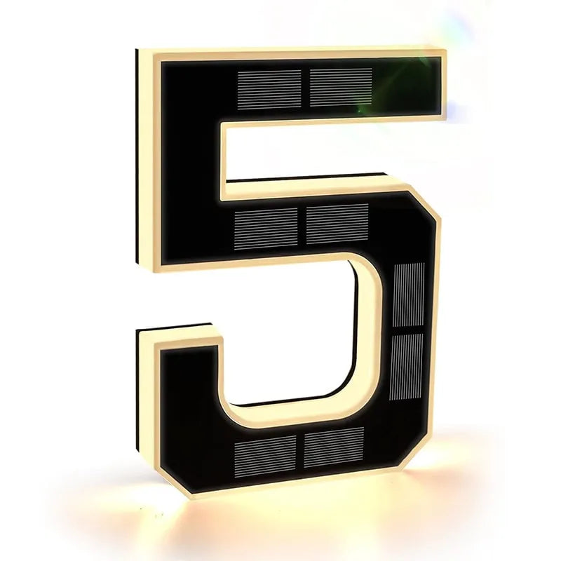 AlessTM  Solar-Powered Outdoor House Number Light