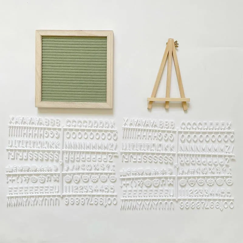 Premium Wooden Felt Letter Board with Stand