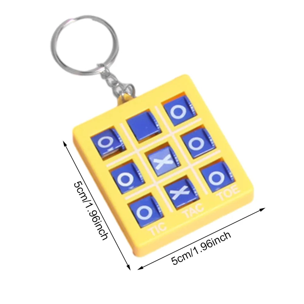 🏆Hot Sale⚡Tic-Tac-Toe Keychain Set - 4Pcs Educational Travel Game for Kids