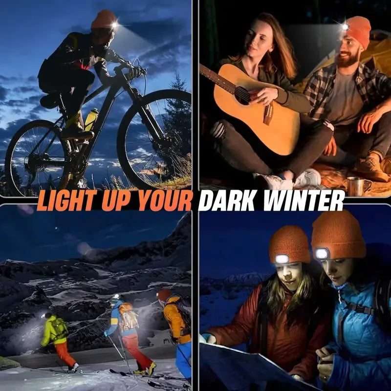 🎄LED illuminated headlamp for knitted hats