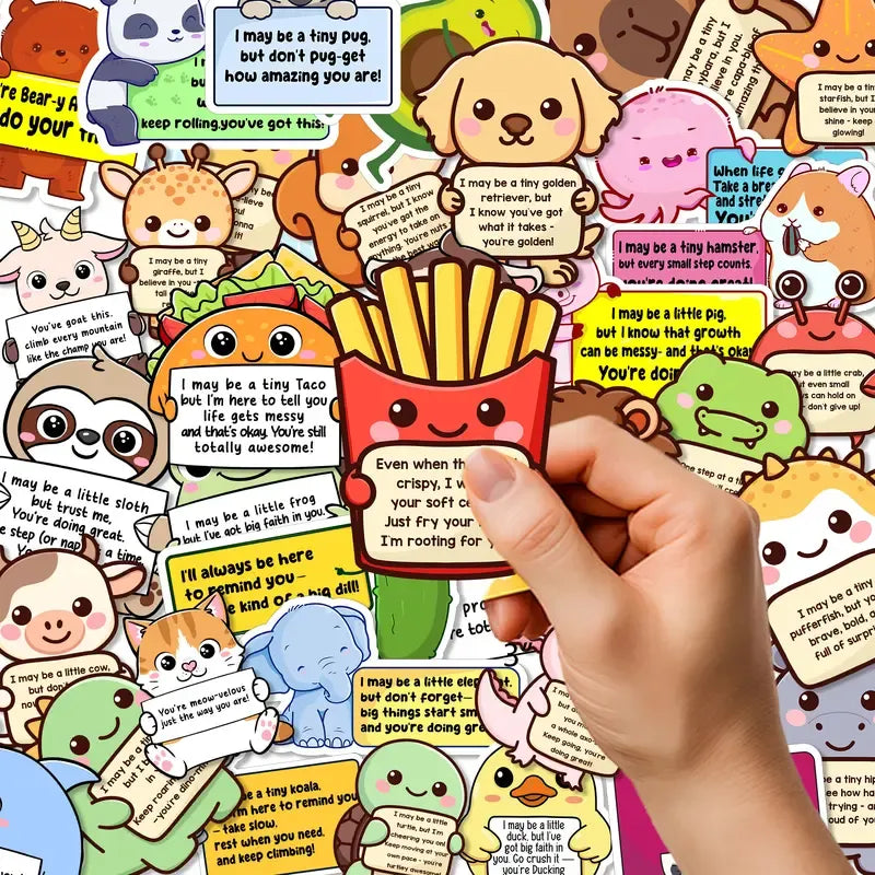 🤗 Positive Emotional Support Buddies Stickers – Inspirational, Waterproof & No Residue🎁 Uplifting Gifts for Kids, Teens, Coworkers & Yourself 😻