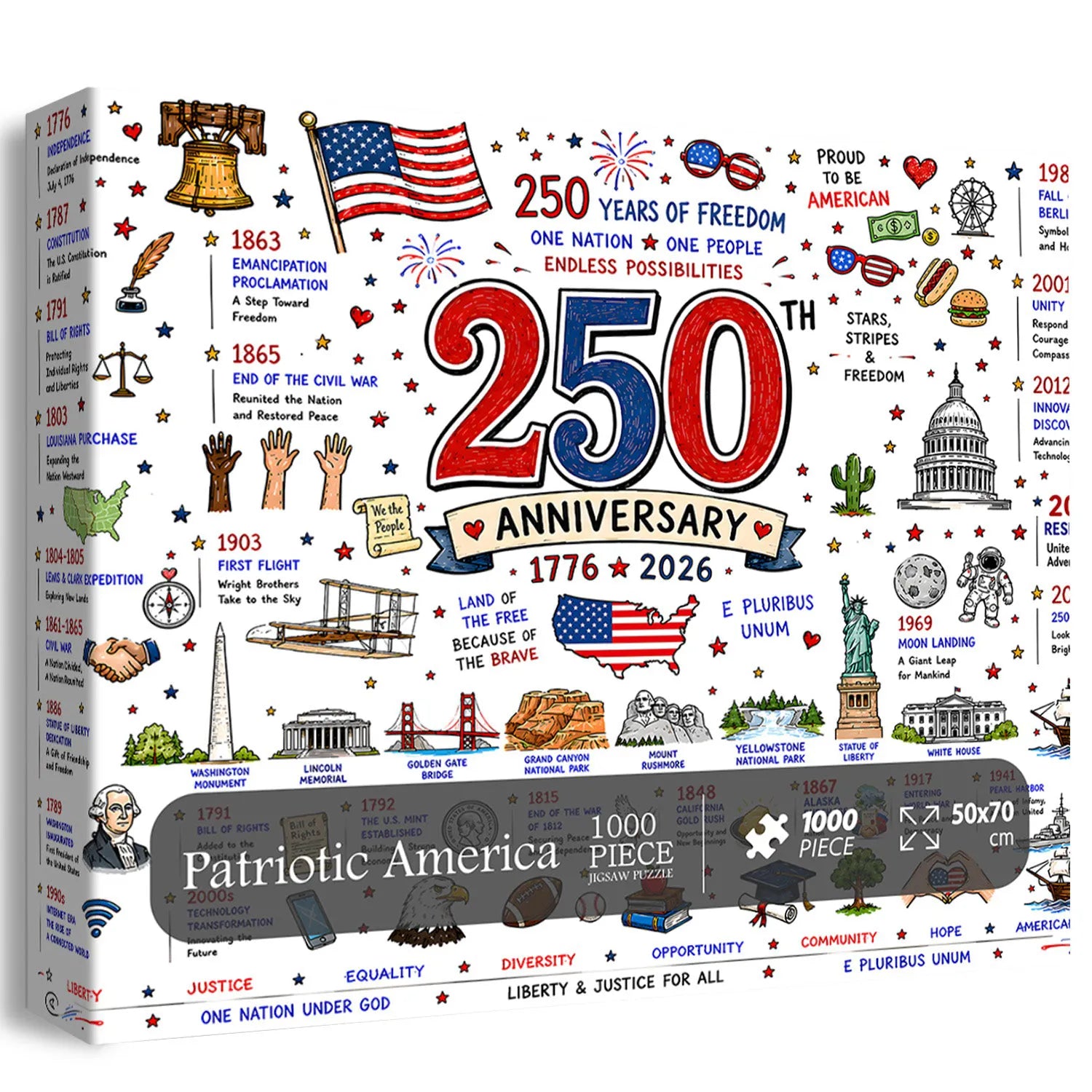 Flash Sale  🧩🦅Patriotic America Jigsaw Puzzle - 1000 Pieces