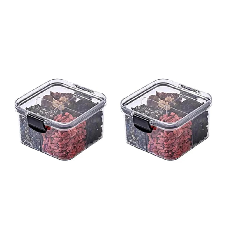 Multi-Compartment Sealed Food Storage Jar for Kitchen Pantry