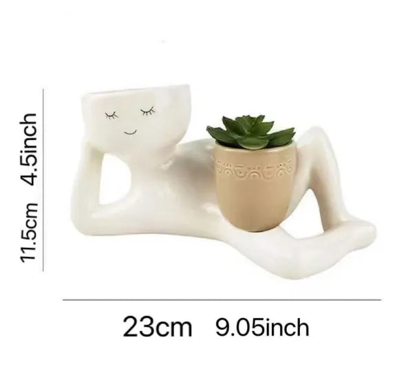 Lazy Little Figure Planter💐