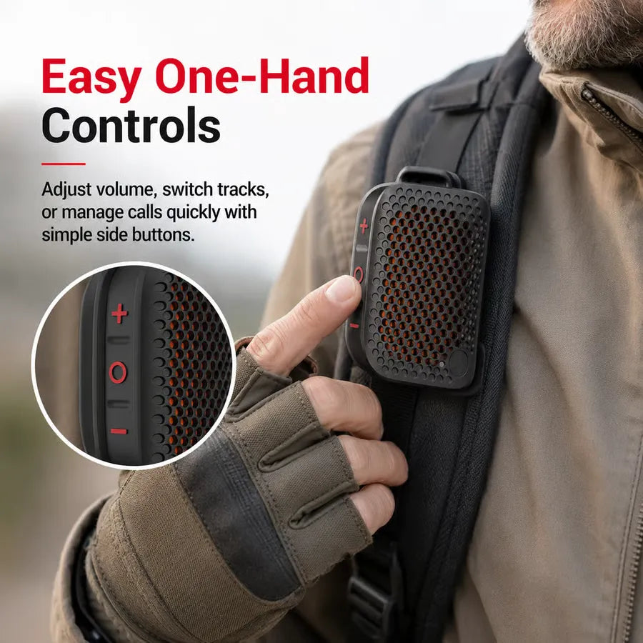 M3 🎵Portable Bluetooth Speaker, TWS Stereo Sound, IPX7 Waterproof, Magnetic Clip-On Wearable Speaker