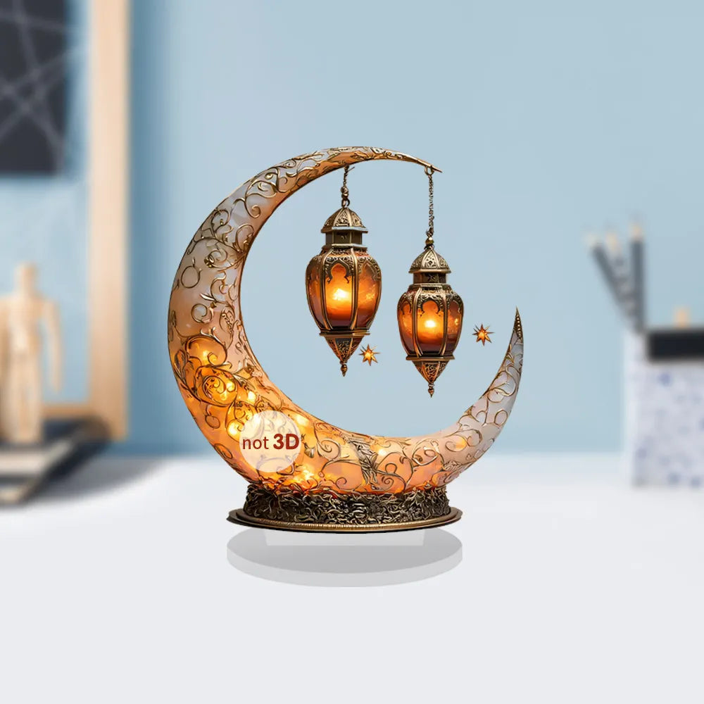 🕌2D Mosque Moon Ornament🌙Ramadan Festival